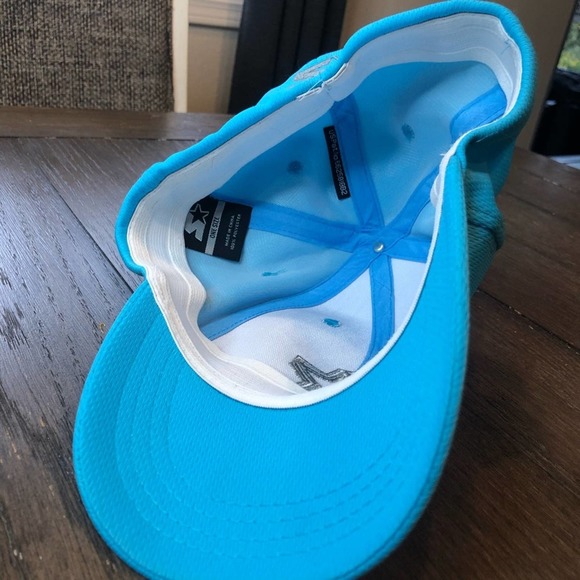 Y2K Vibes Starter Bright Blue Fitted One Size Baseball Hat - Trendy and Stylish - Picture 7 of 8